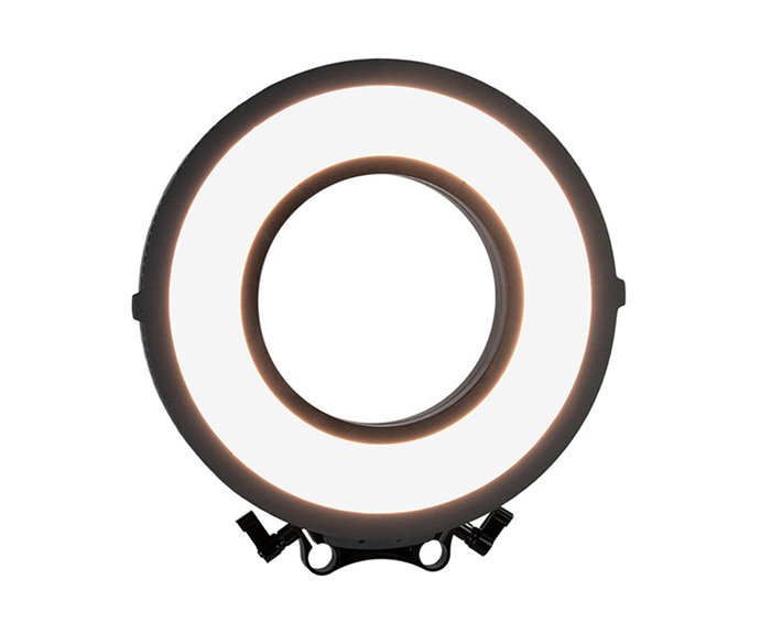 LED lights in a circle form the basic ring light.