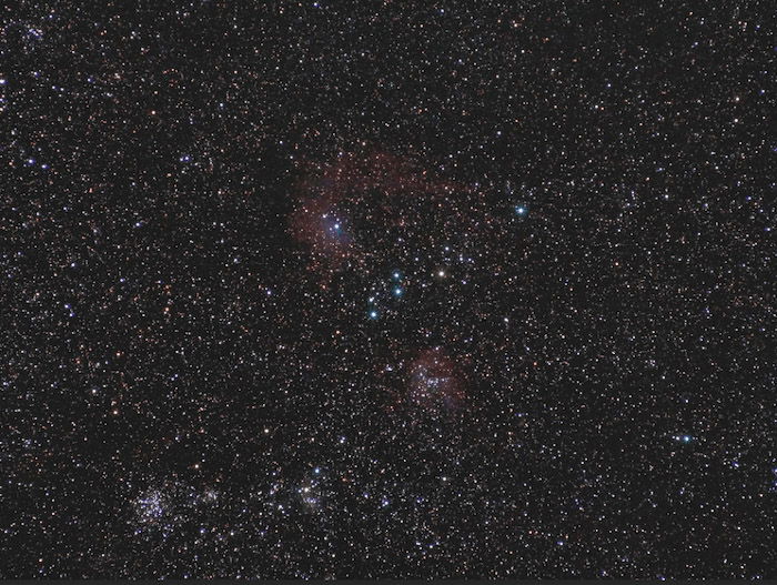 Nebulosa de la estrella de fuego en Auriga.  - cómo editar astrofotografía en Photoshop