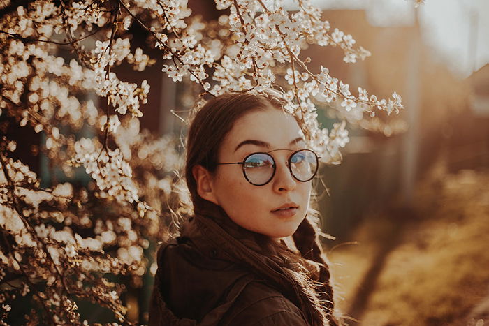 A portrait of a female model outdoors - quality light for the day