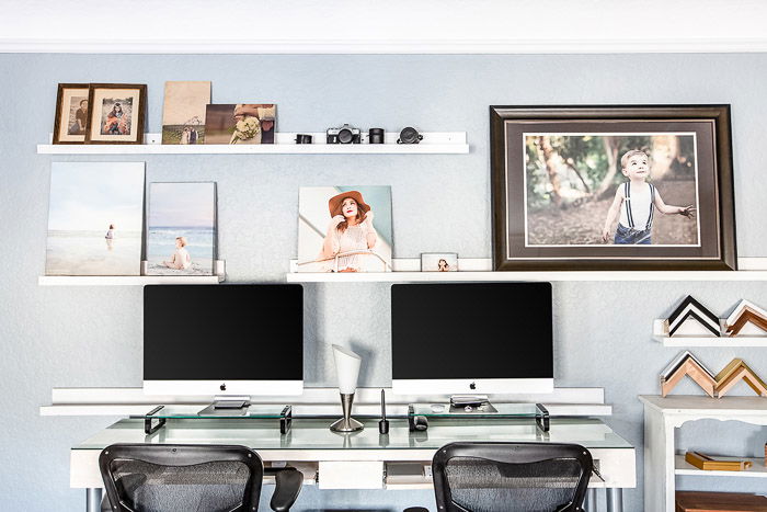 A view of a photographers home office