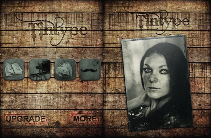A screenshot of the Tintype app for adding textures to photos