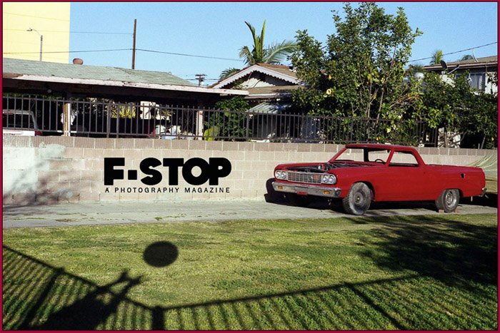 An advertisement for F-stop photography magazine