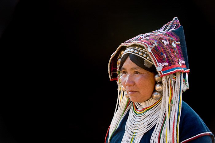 Powerful portrait of an elderly woman in traditional dress as part of a photography zine