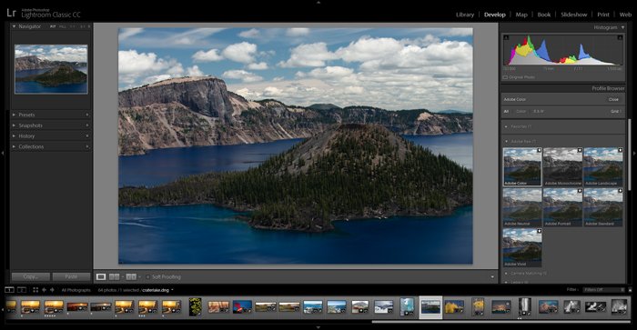A screenshot from Lightroom classic, one of the best Photoshop versions