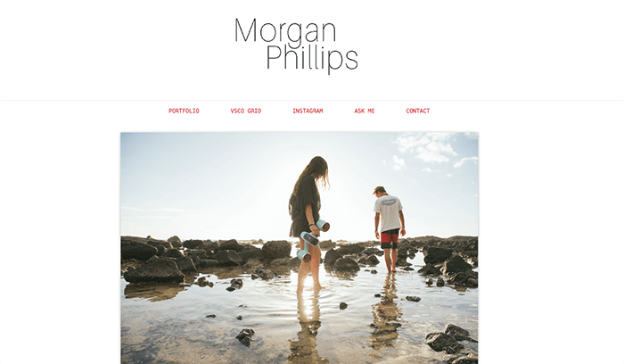 A screenshot from the Photos by Morgan Philips Tumblr photography blog