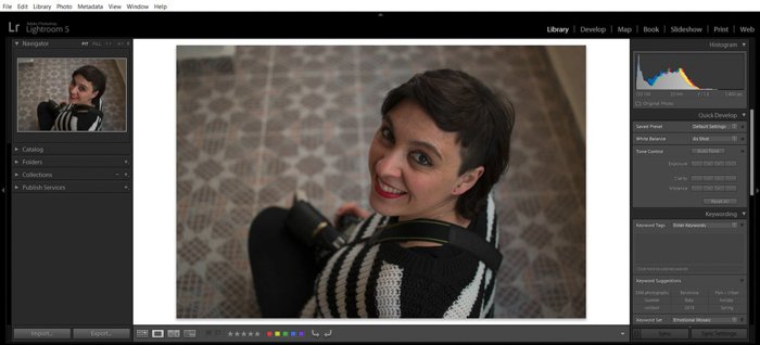 A screenshot showing how to whiten eyes and teeth in Lightroom