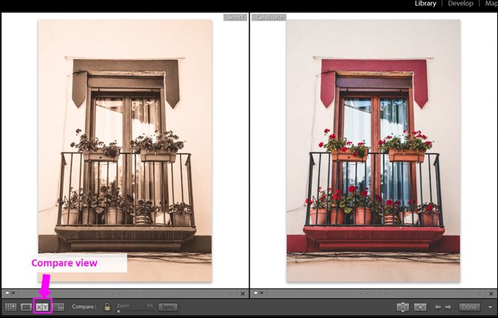A screenshot showing how to make sepia tone images in Lightroom