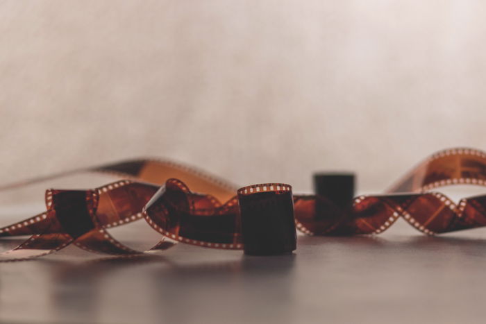 soft focus photo of a roll of vintage photography film