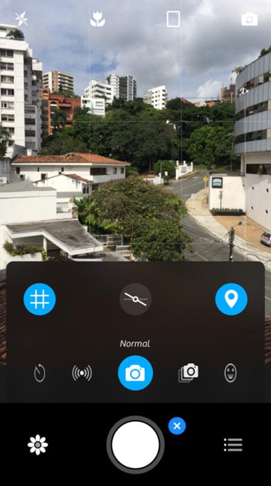 A screenshot of the Camera+ Interface