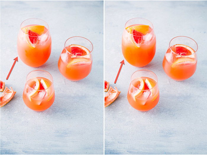 diptych food photo edited with lightroom dehaze slider