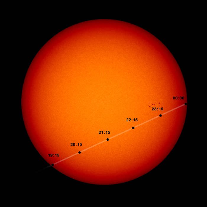 Mercury's Transit from 8 November 2006.