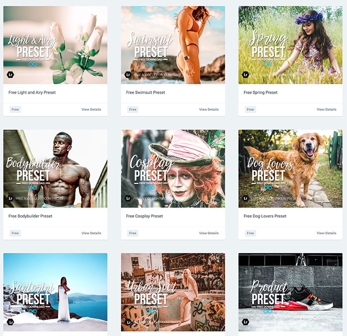 A screenshot of Photonify free sample Instagram presets