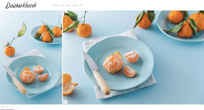 Bright and airy food photography diptych 