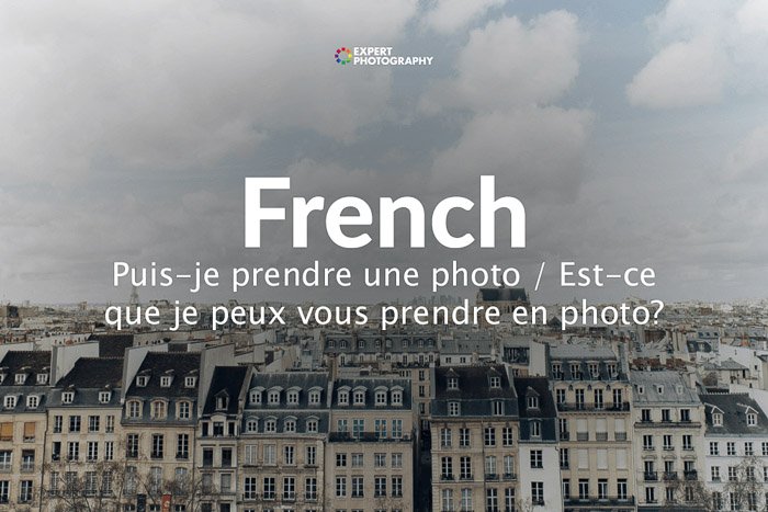 how to say can i take a picture in French