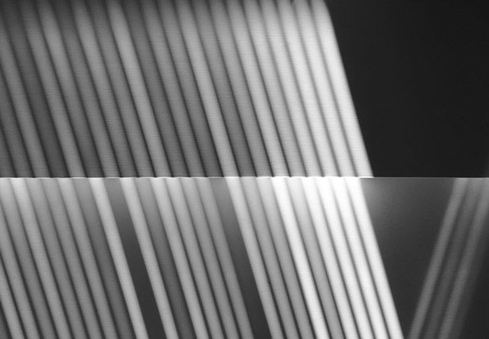 Abstract view of geometric shapes in black and white