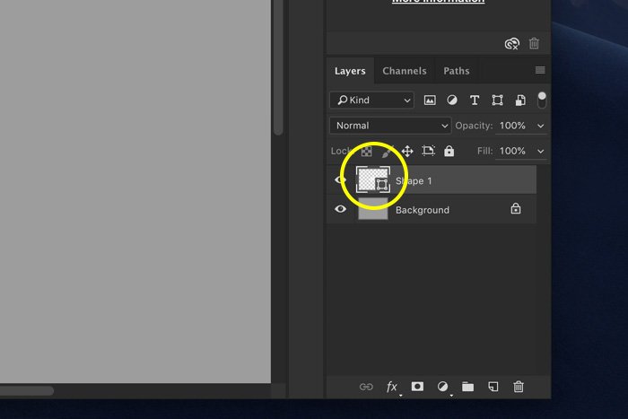 A screenshot showing how to change color of custom Photoshop shapes