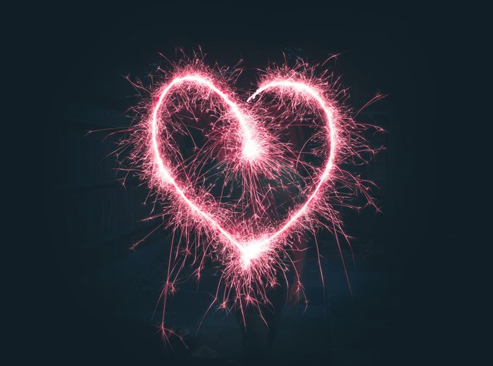 a light painted heart shape - symbolism in photography