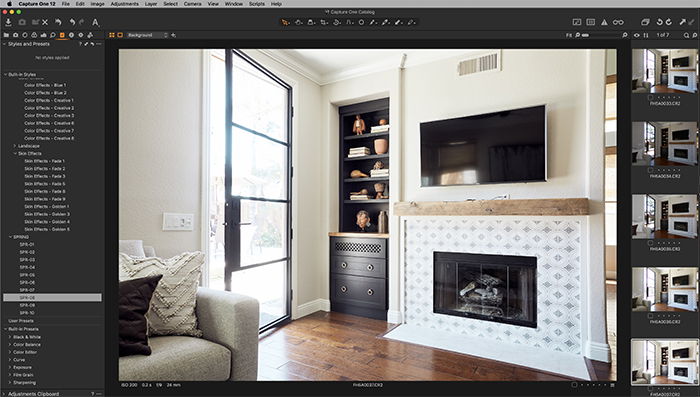 Screenshot of Capture One styles