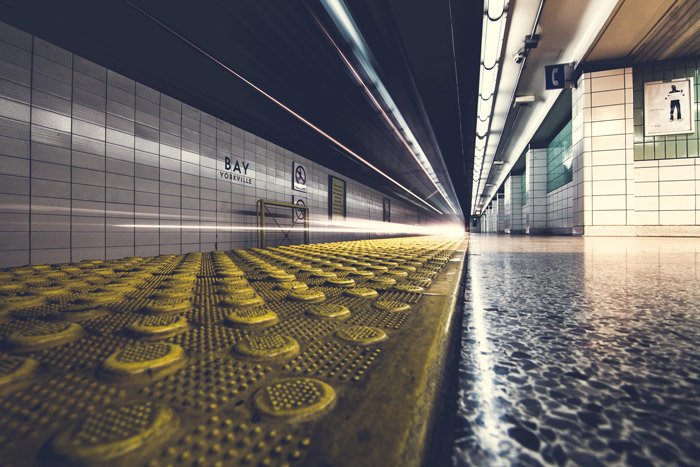 Photo of a subway station