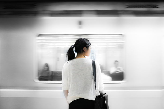 Motion blur photo of a subway