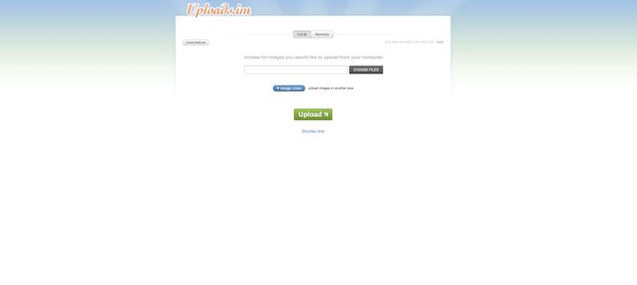 a screenshot of the image hosting website Uploads.im