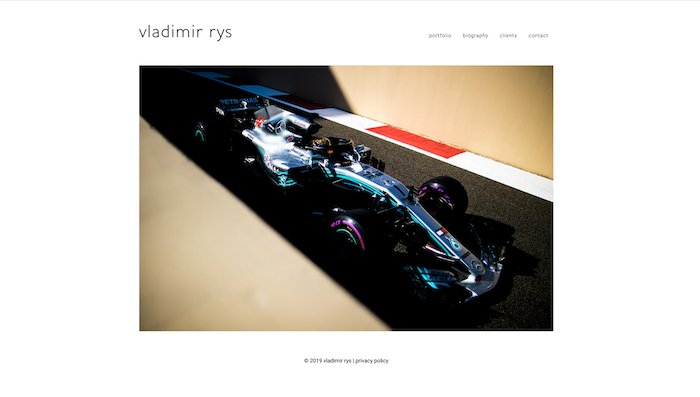 Photo of a F1 race car by Vladimir Rys