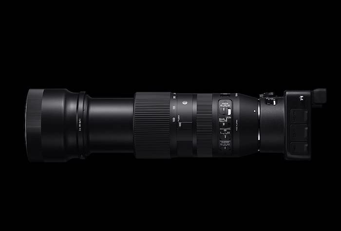 100-400mm f/5-6.3 DG OS HSM contemporary lens showing Sigma lens abbreviations