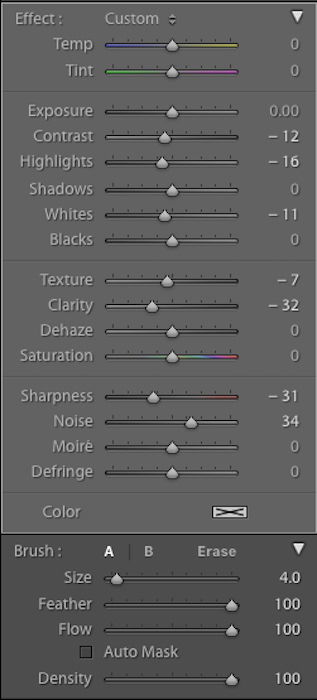 Illustrative photo of Lightroom settings