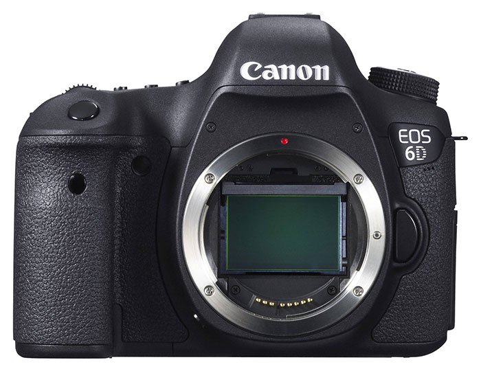 The Canon 6D camera body from the front 