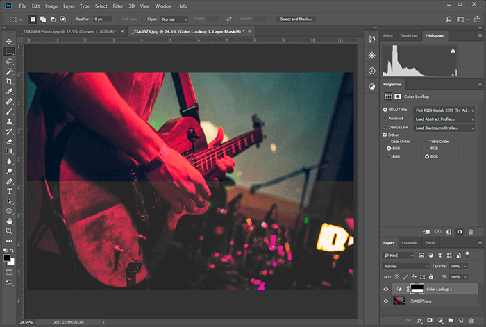 a screenshot showing how to add a matte effect to photos in photoshop