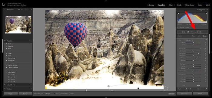 Screenshot of Adobe Lightroom sliders
