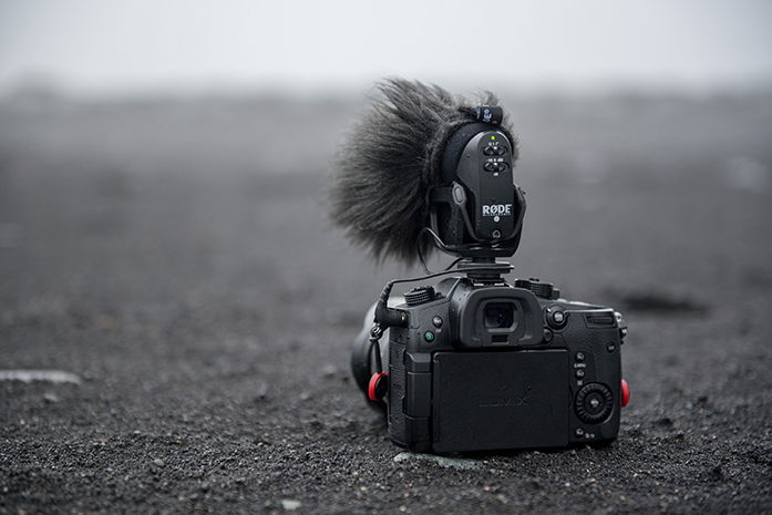 A camera with a microphone