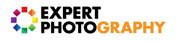 Expert photography logo with pat of the text coloured orange using the clipping mask. 