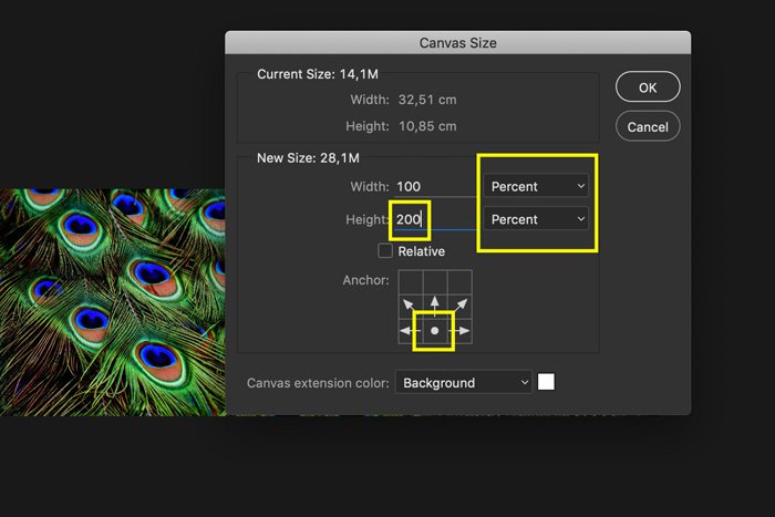 Screenshot of how to mirror an image in Photoshop
