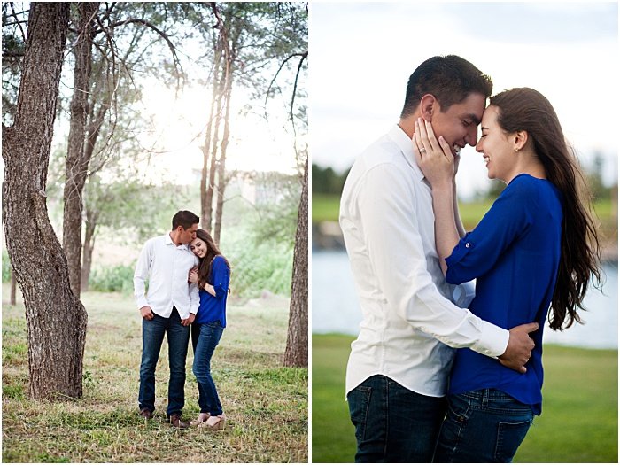 Two romantic couple photos side by side 