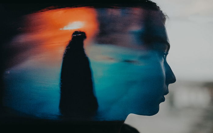 A multiple exposure portrait of a girl 