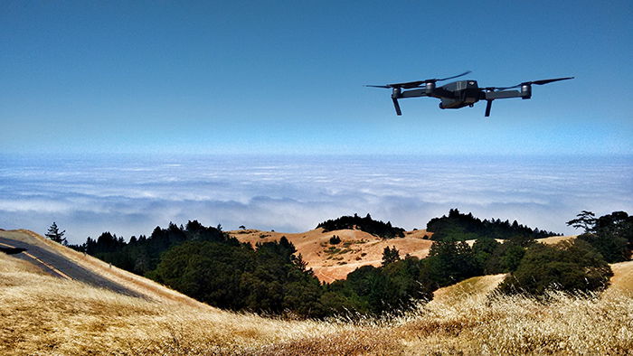 Photo of a flying drone