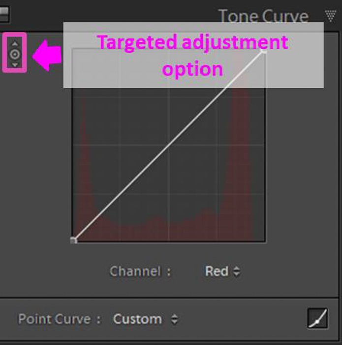 Screenshot of targeted adjustment option