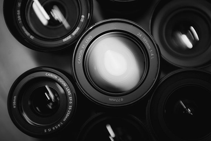Close-up photo of lenses