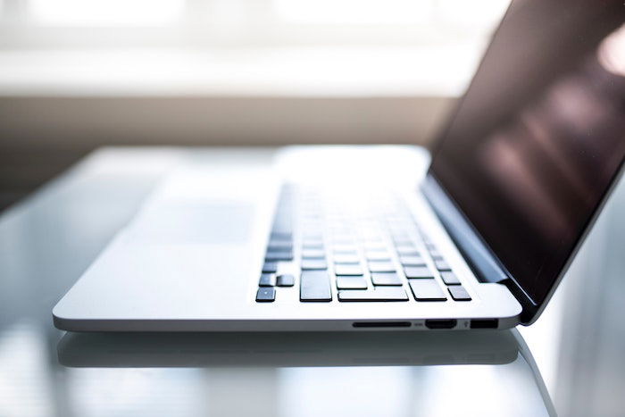 Close-up photo of a laptop