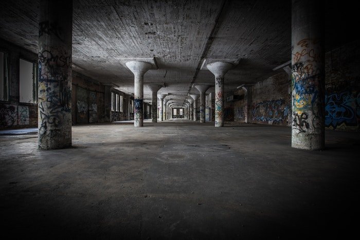 an abandoned industrial space for urban exploration