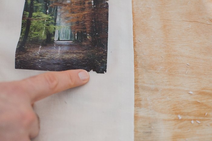 Photo of a picture on a fabric