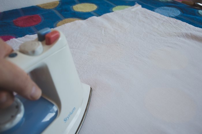 Photo of ironing the fabric