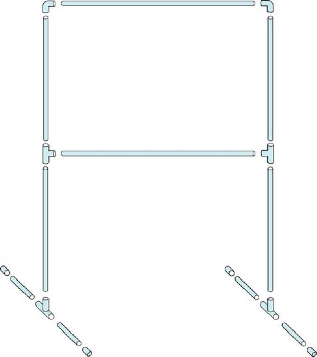 Diagram showing a backdrop stand structure 