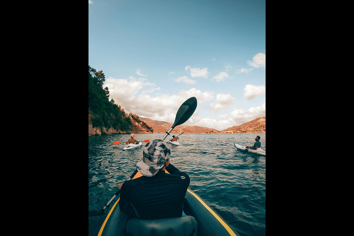 Kayakers as an example for GoPro photography