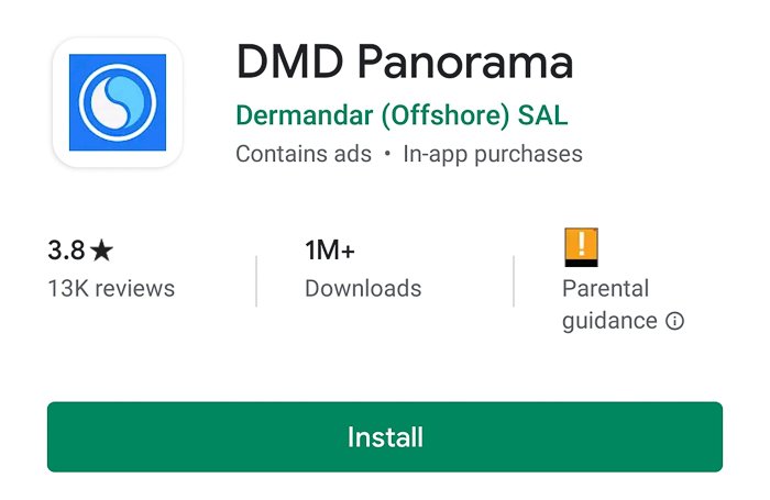 A screenshot of DMD Panorama app