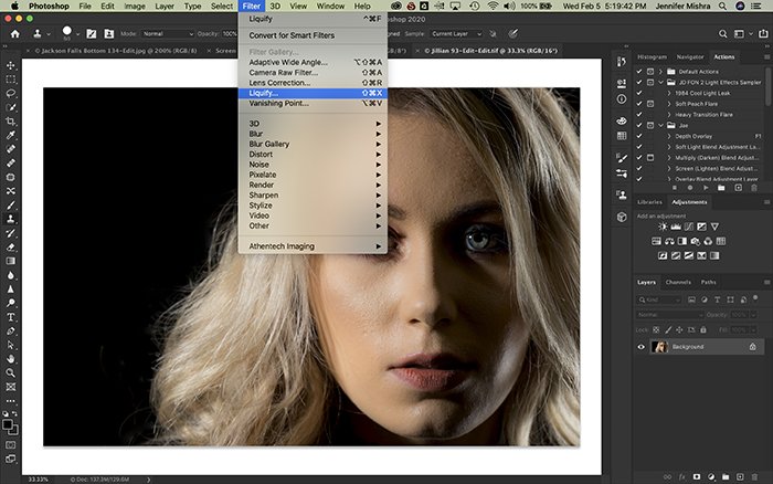photoshop liquify tool not working