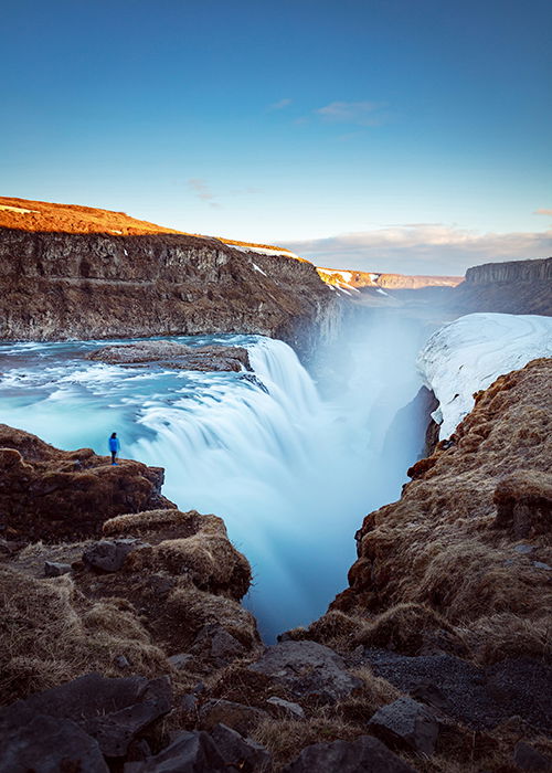 Flowing waterfall