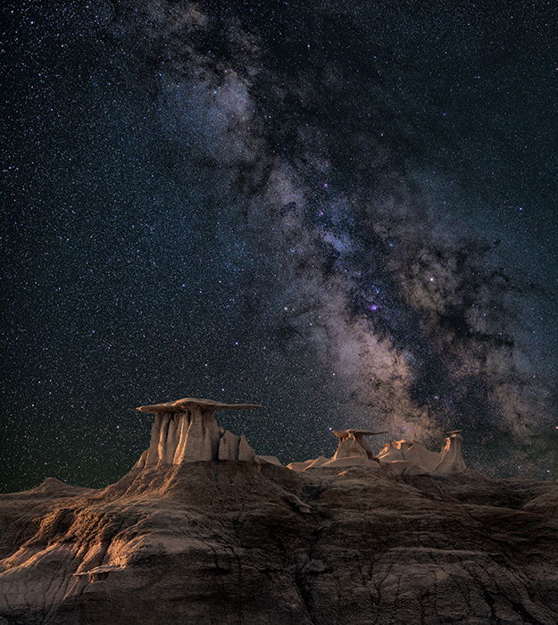 A star time lapse at nighttime in a valley