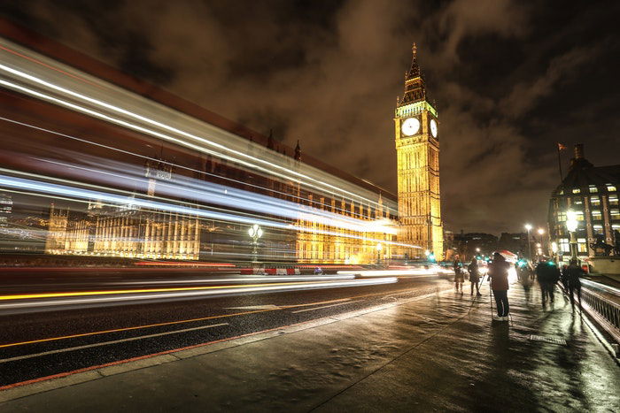 A time lapse city scape